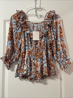 Free People Sweet Memories Floral Blouse